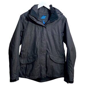 Eastern Mountain Sports Ski Jacket Medium Womens Primaloft Parka Charcoal Gray